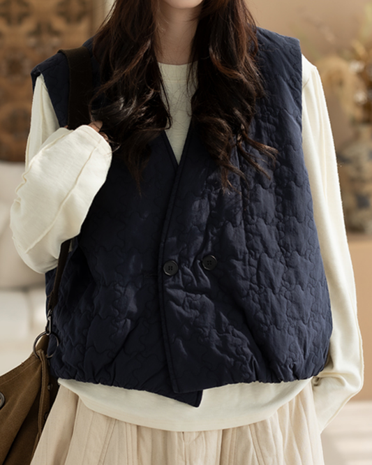 デザインステッチキルトベスト 2781