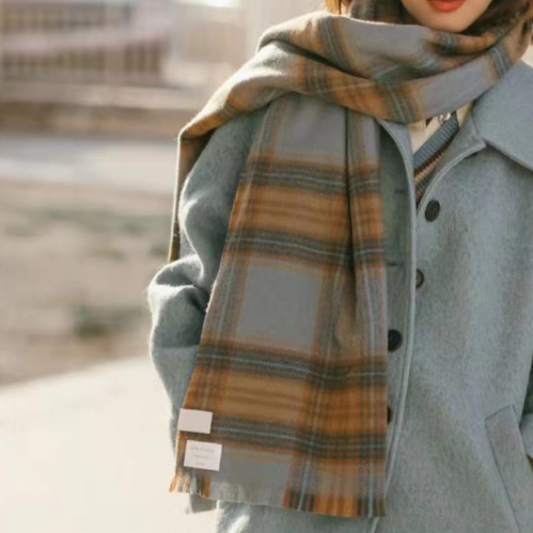 チェックショールマフラー 1520