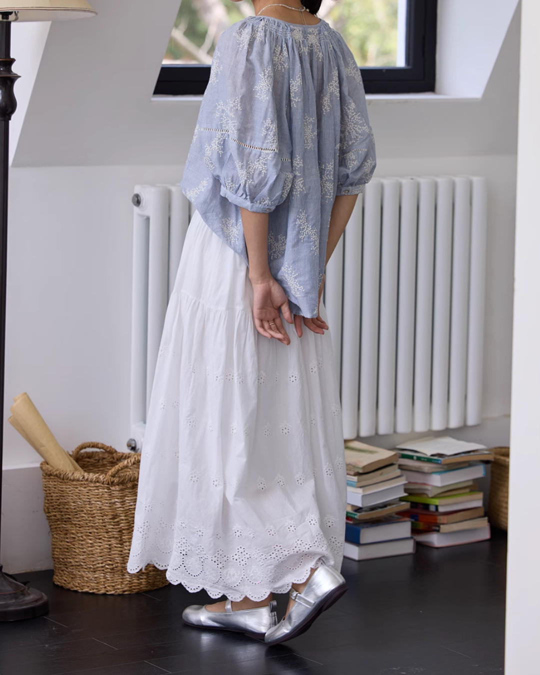 エンブロイダリー刺繍フレアスカート 1936