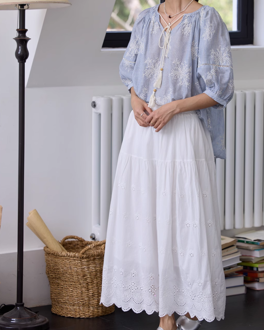 エンブロイダリー刺繍フレアスカート 1936