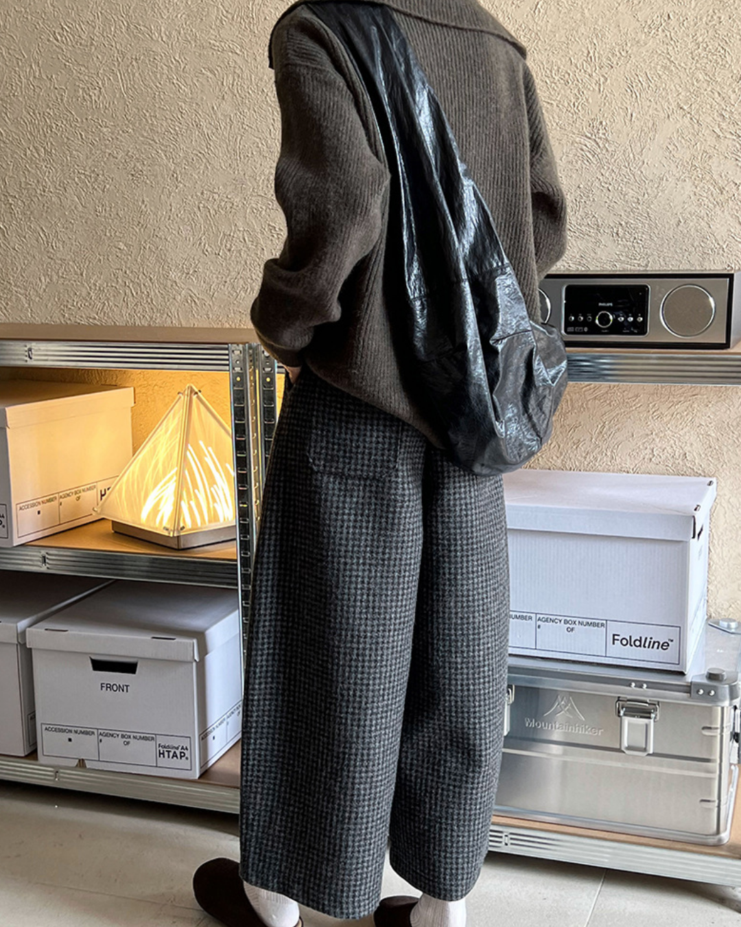 ツイードチェックワイドパンツ 2765