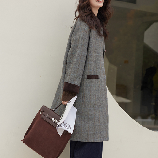 ツイードミディオーバーコート 1611