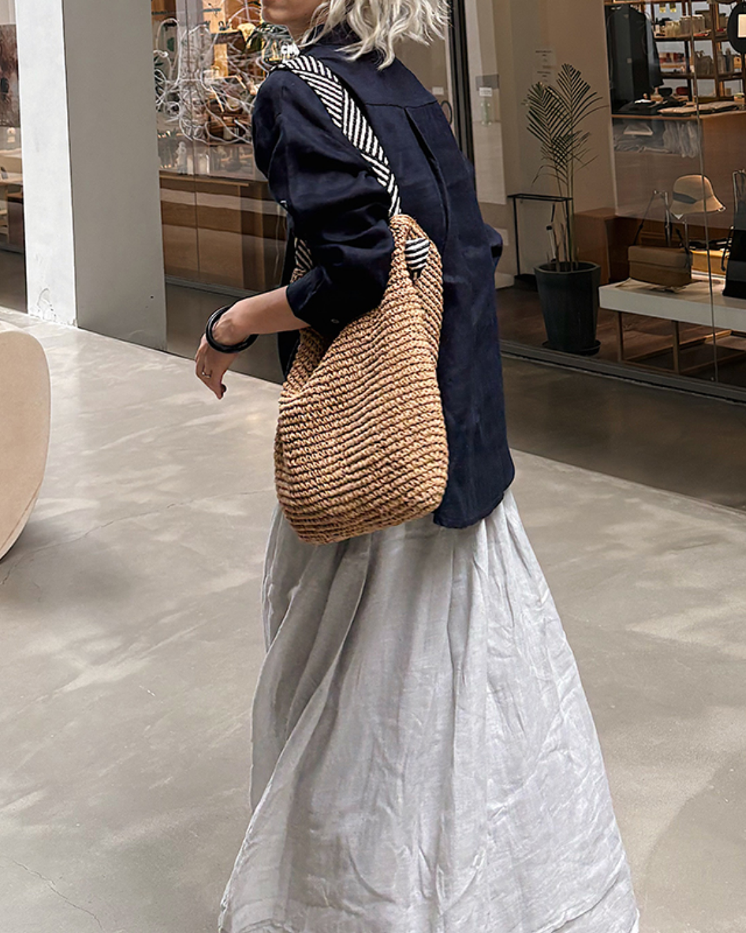 ナチュラルファブリックポロロングシャツ 2720
