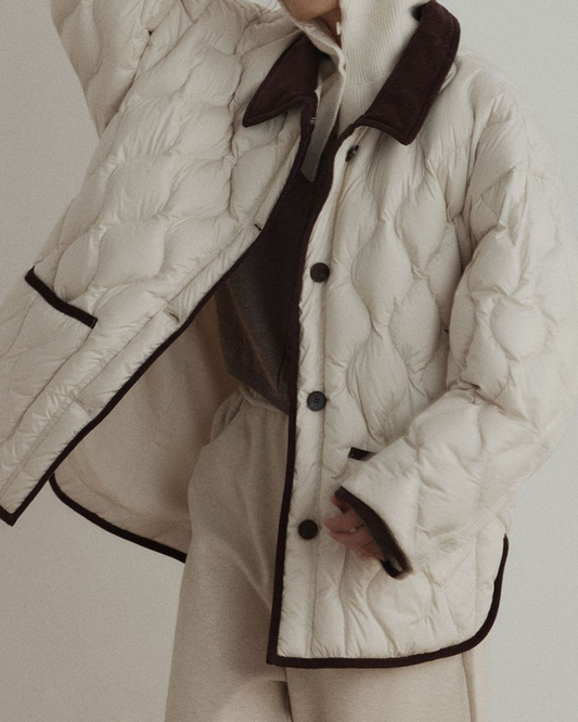 バイカラーアクセントキルティングジャケット 2731