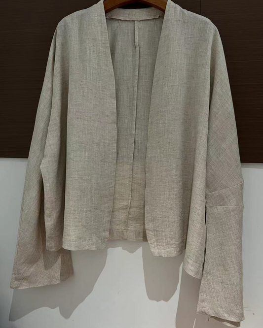 ノーカラーオープンフロントカーディガン 2711