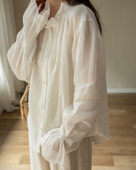 ベルスリーブフリルブラウス 2451