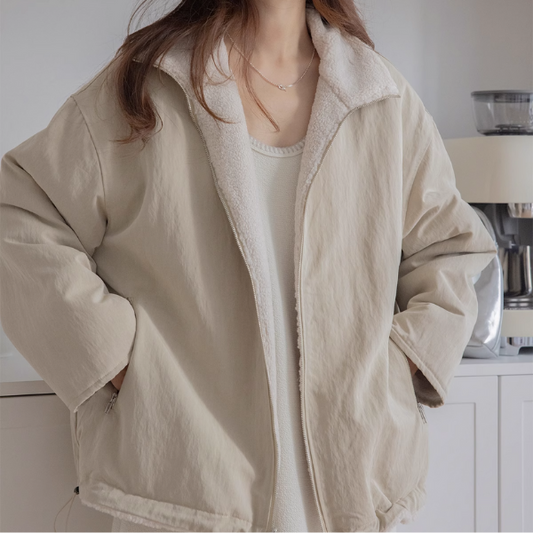 リバーシブルオーバーボアフリース 1656