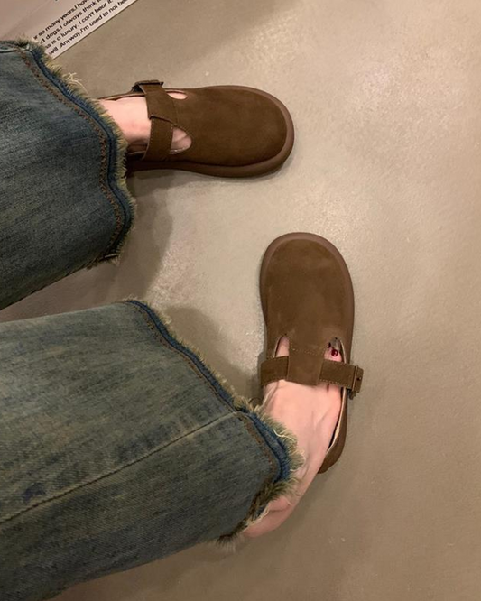 スエードライクストラップシューズ 2695