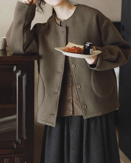 デザインポケットワッフルジャケット 2746