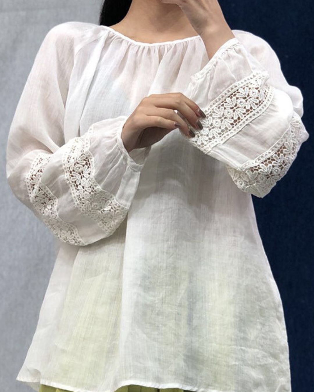 刺繍レースブラウス 1110