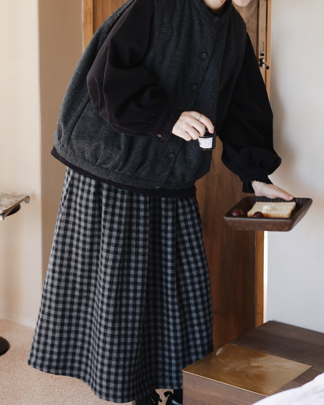 リラックスシルエットノーカラーベスト 2760