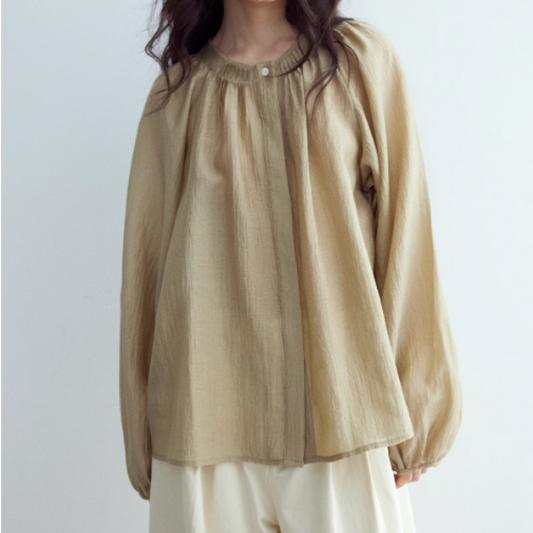 シアープリーツフレアブラウス 1424