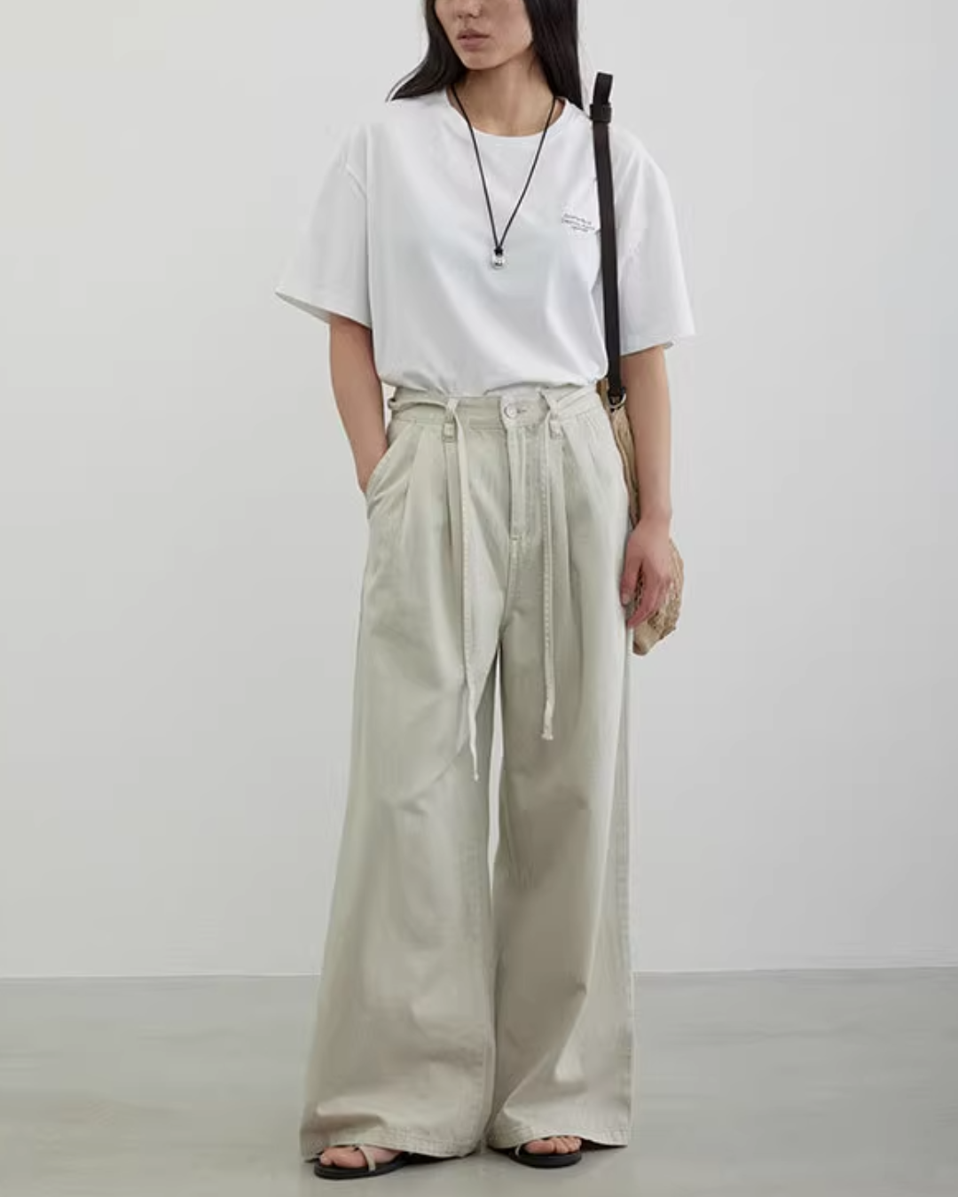 ハイウエストタックトゥーリデニムパンツ 2018