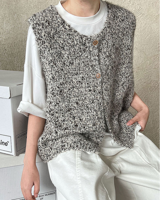 ミックスカラーニットベスト 2739