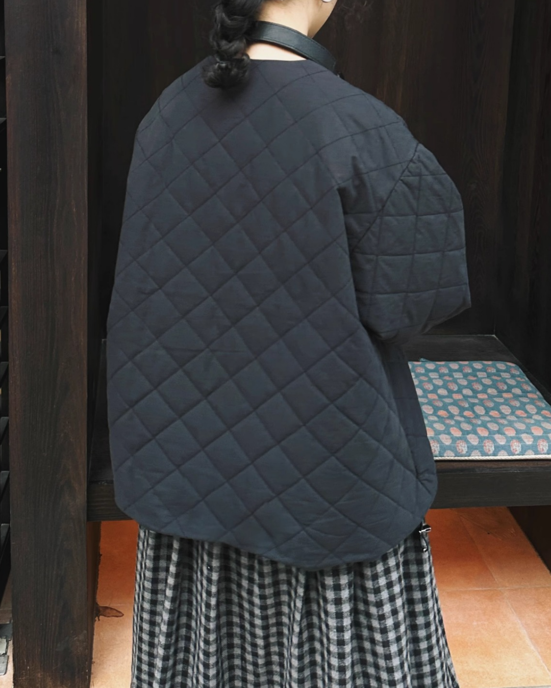 ダイヤステッチフロントボタンプルオーバージャケット 2742