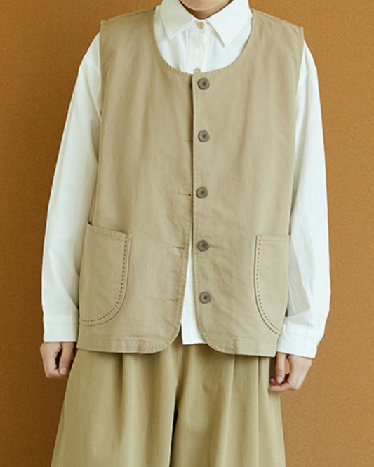 ステッチデザインポケットベスト 2749