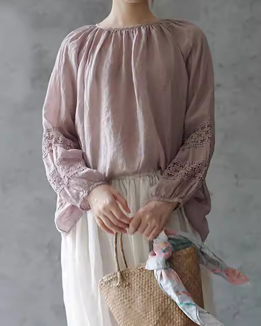 刺繍レースブラウス 1110