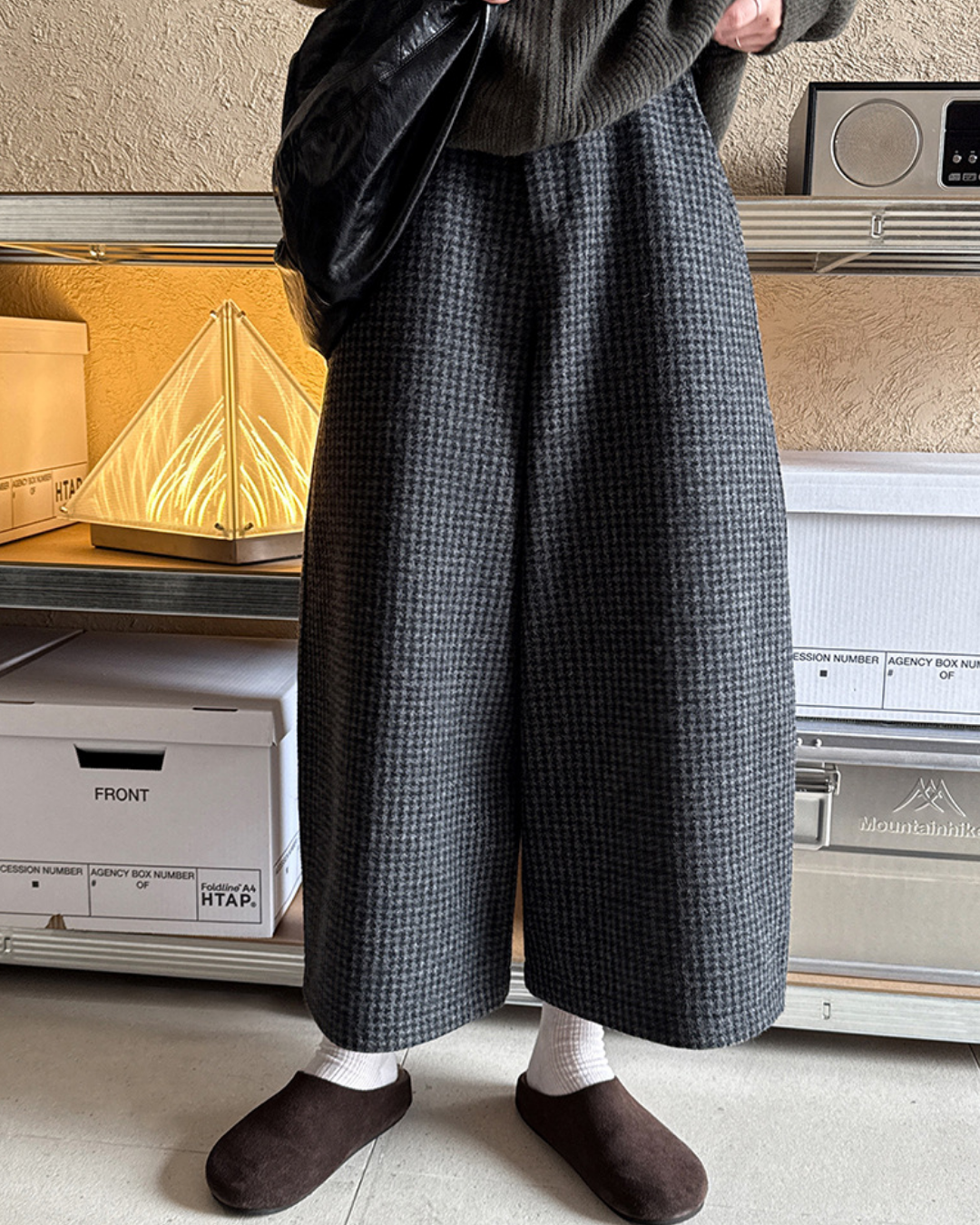 ツイードチェックワイドパンツ 2765