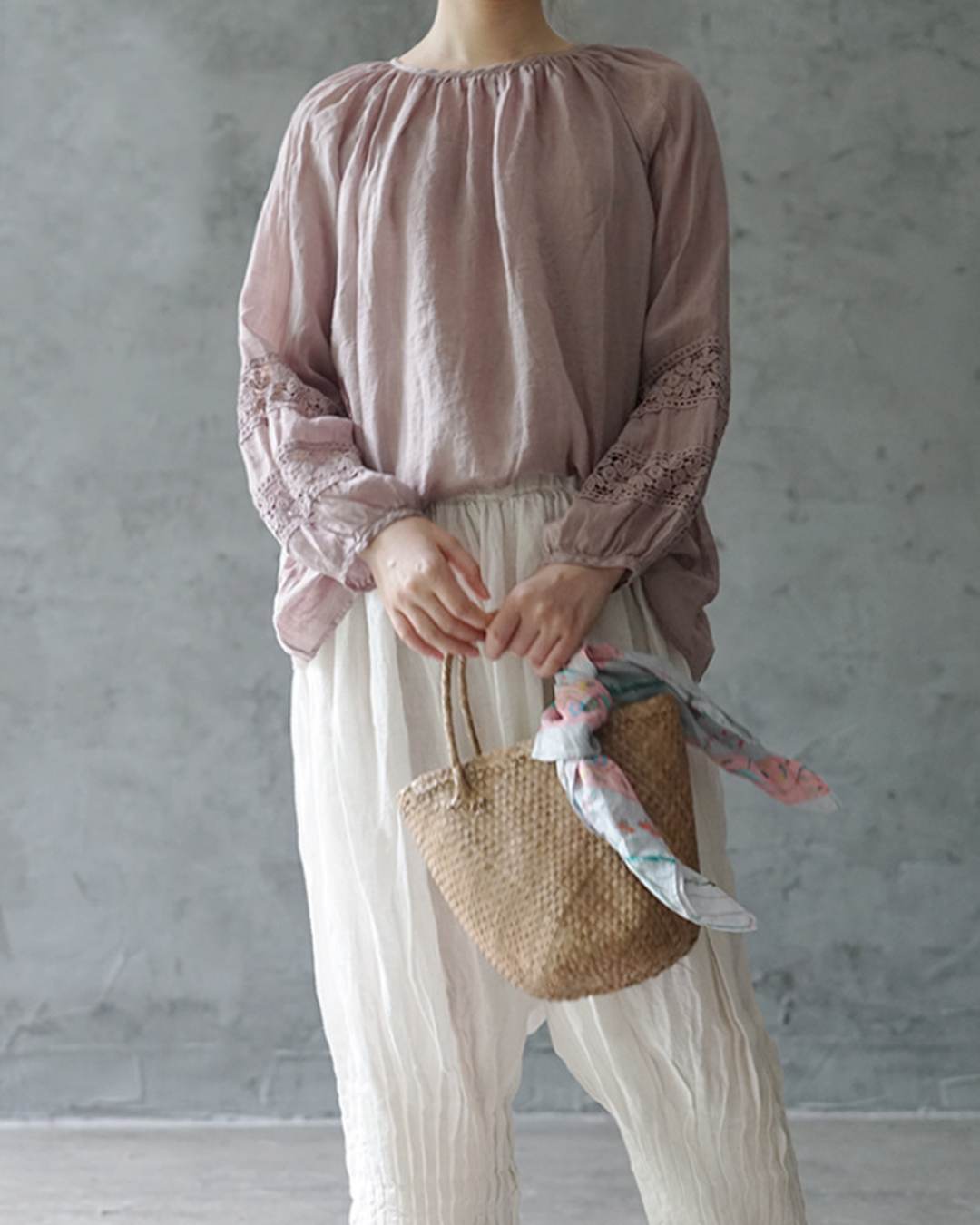 刺繍レースブラウス 1110