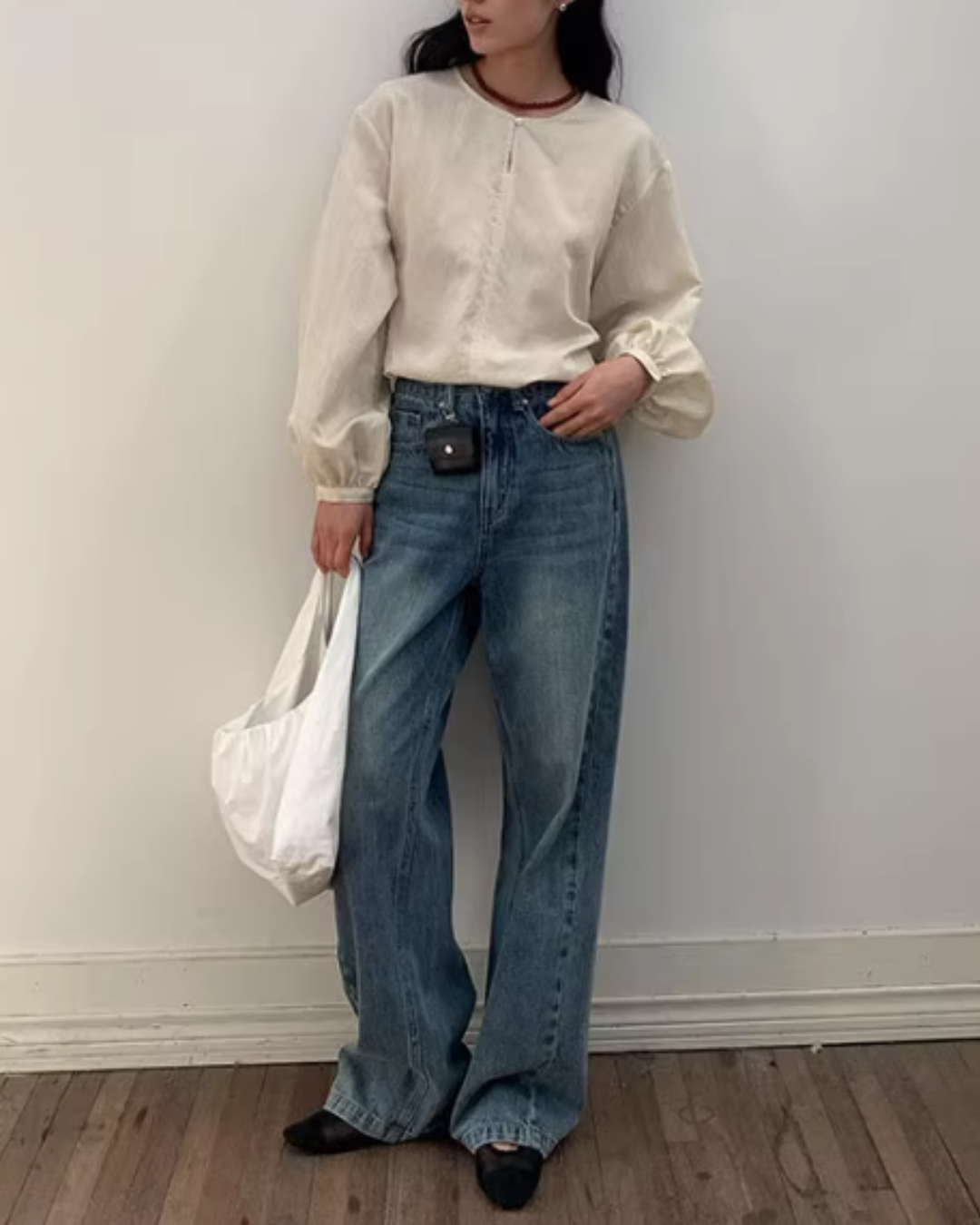 ランタンスリーブバックリボンブラウス 2019