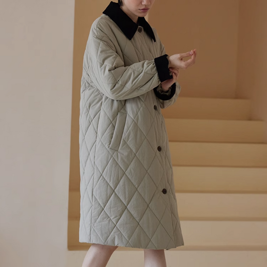 ロンビミディキルティングコート 1605