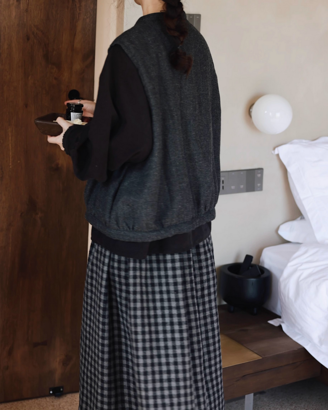 リラックスシルエットノーカラーベスト 2760