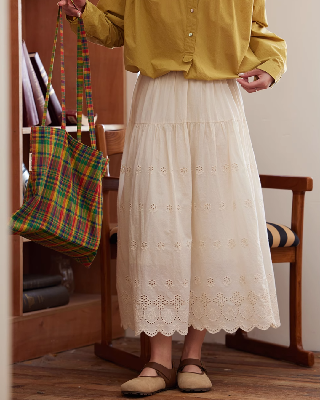 エンブロイダリー刺繍フレアスカート 1936