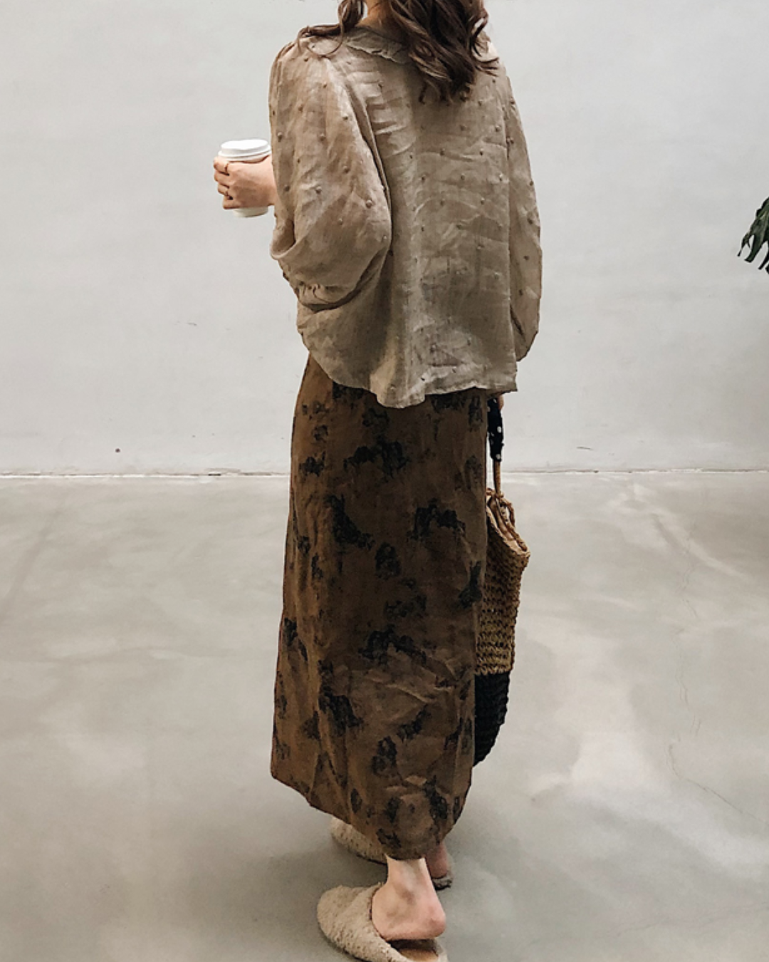モダンレトロデザインラップスカート 2659