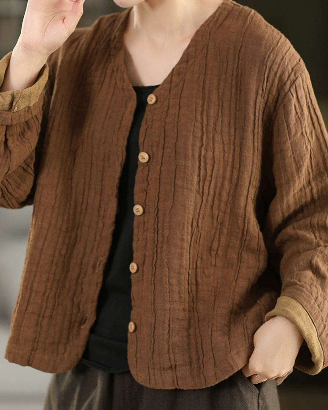 Vネックライトカーディガンジャケット 2780