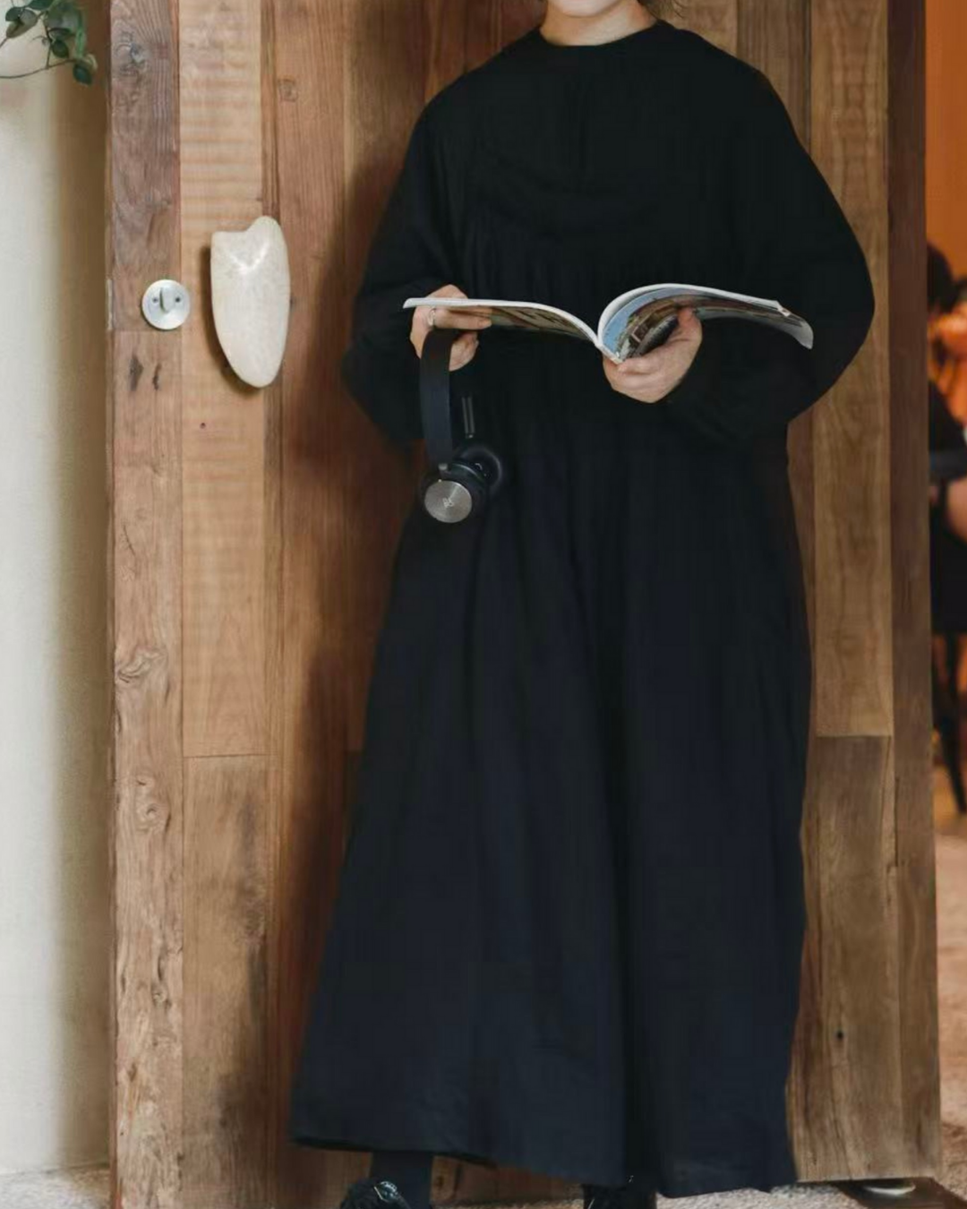 バックボタンデザインエプロンドレス 2763