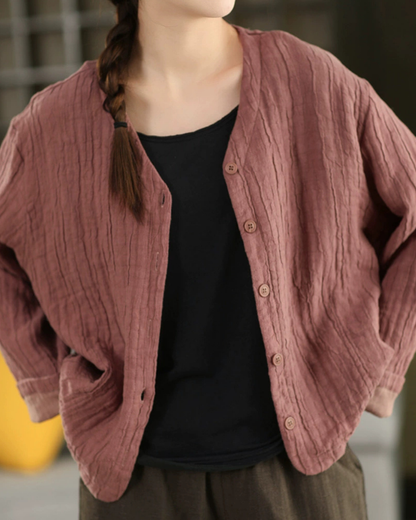 Vネックライトカーディガンジャケット 2780