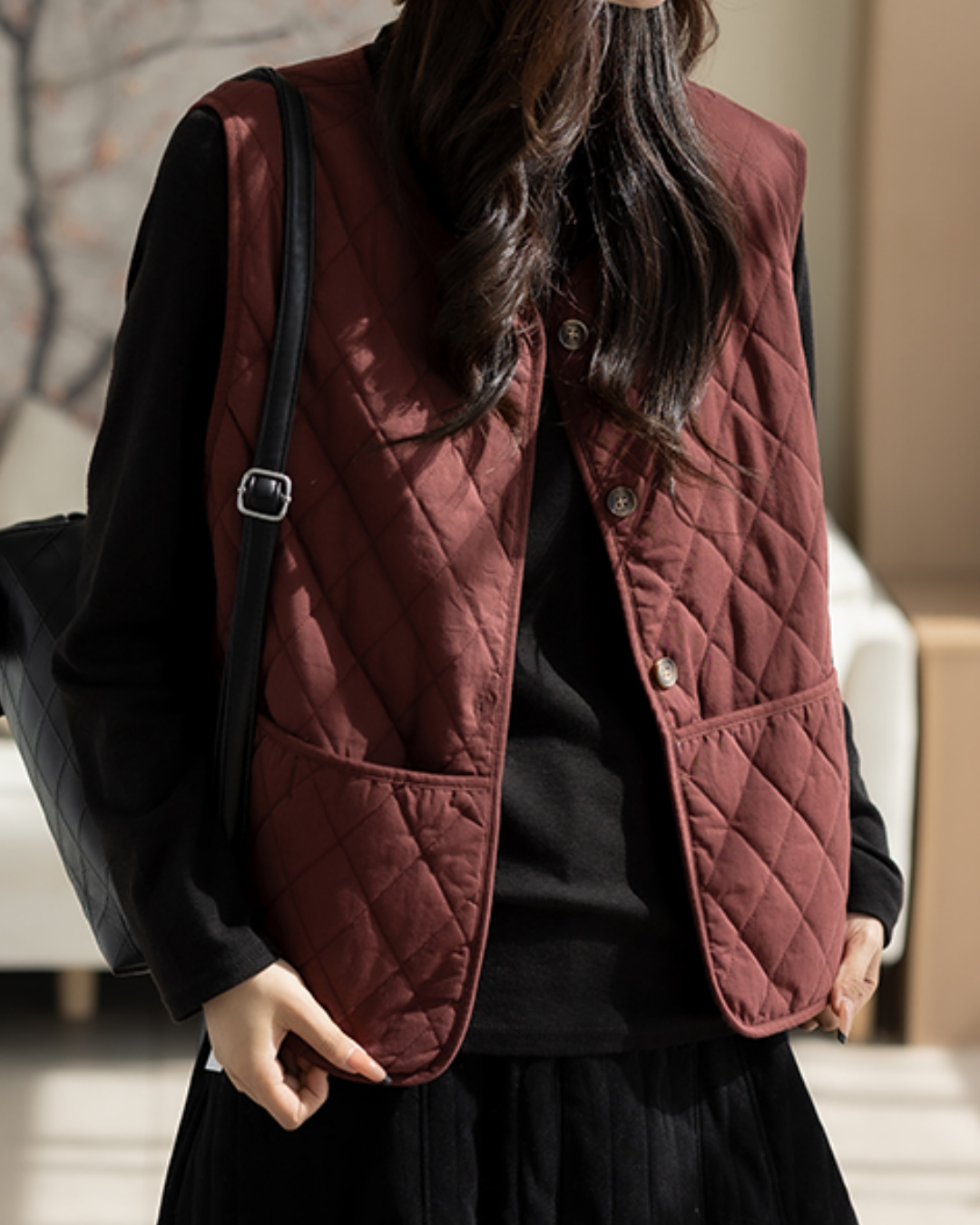 ダイヤチェックビッグポケットキルティングベスト 2787 – relaloop