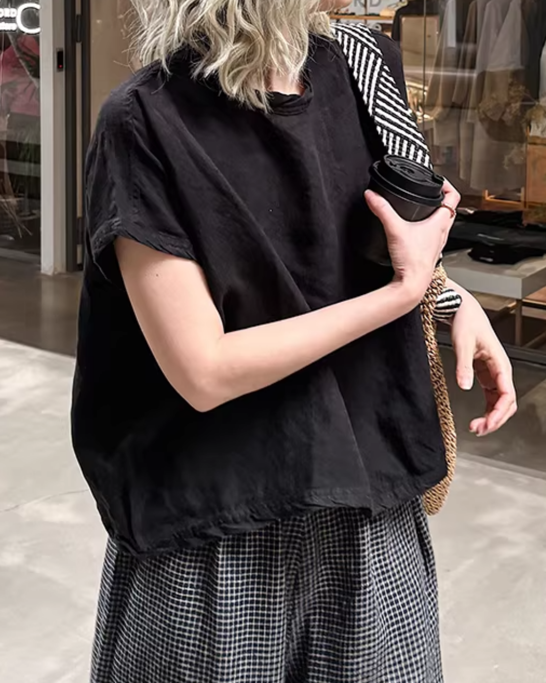 ワイドシルエットスタンドカラーカットソー 2818