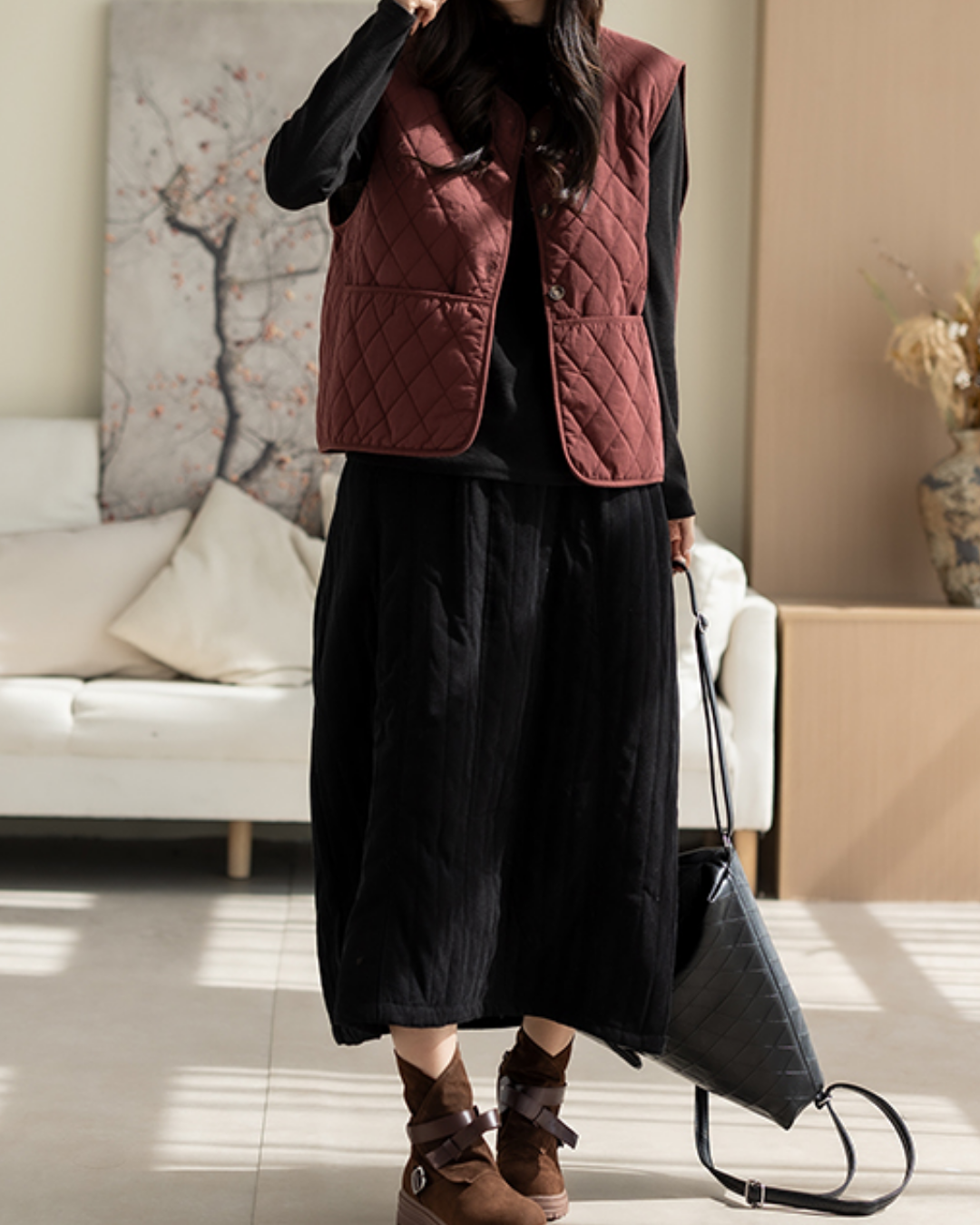 ダイヤチェックビッグポケットキルティングベスト 2787 – relaloop