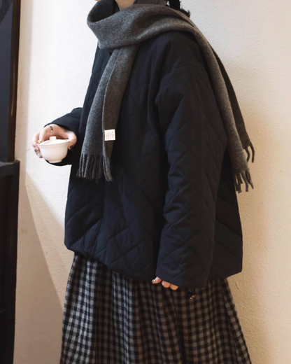 ダイヤステッチフロントボタンプルオーバージャケット 2742