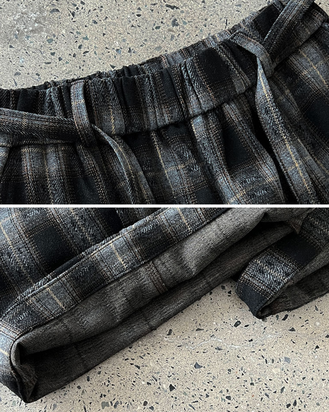 ソフトタッチチェックワイドパンツ 2769