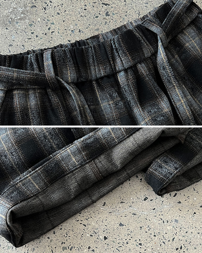 ソフトタッチチェックワイドパンツ 2769