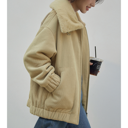 スタンドカラーファーコート 1623