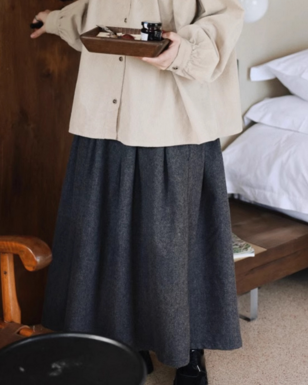 ボリュームフレアシックスカート 2759