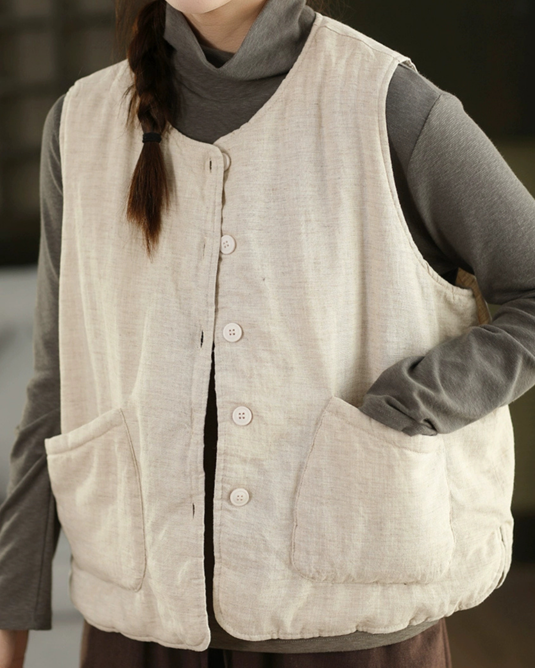 ビックポケットリラクシーキルティングベスト 2771