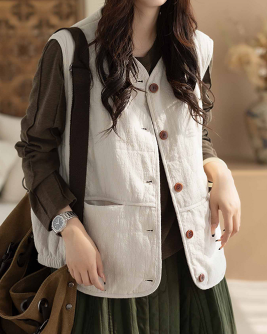 ワッシャーコットンポケットベスト 2784