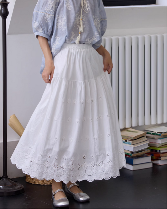 エンブロイダリー刺繍フレアスカート 1936