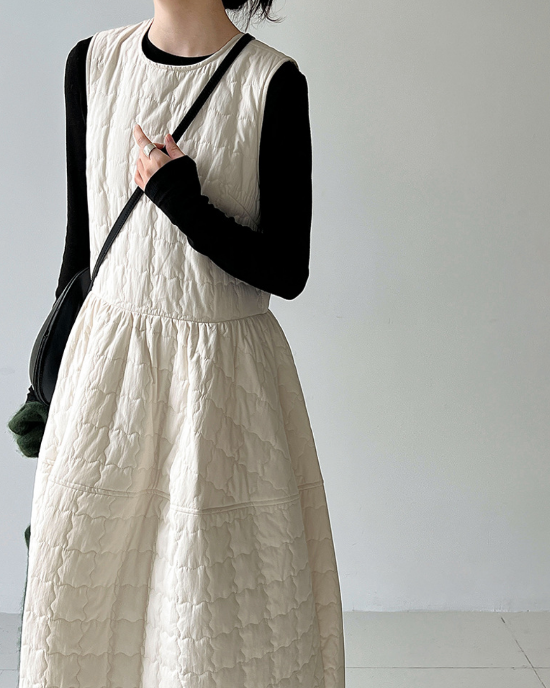 キルティングバックリボンワンピース 2768