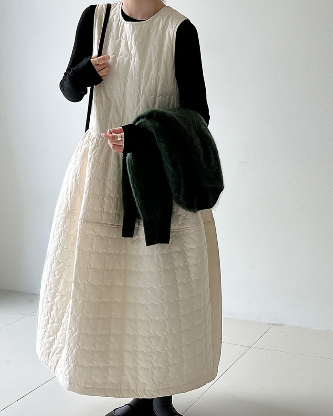 キルティングバックリボンワンピース 2768