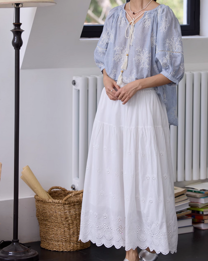 エンブロイダリー刺繍フレアスカート 1936