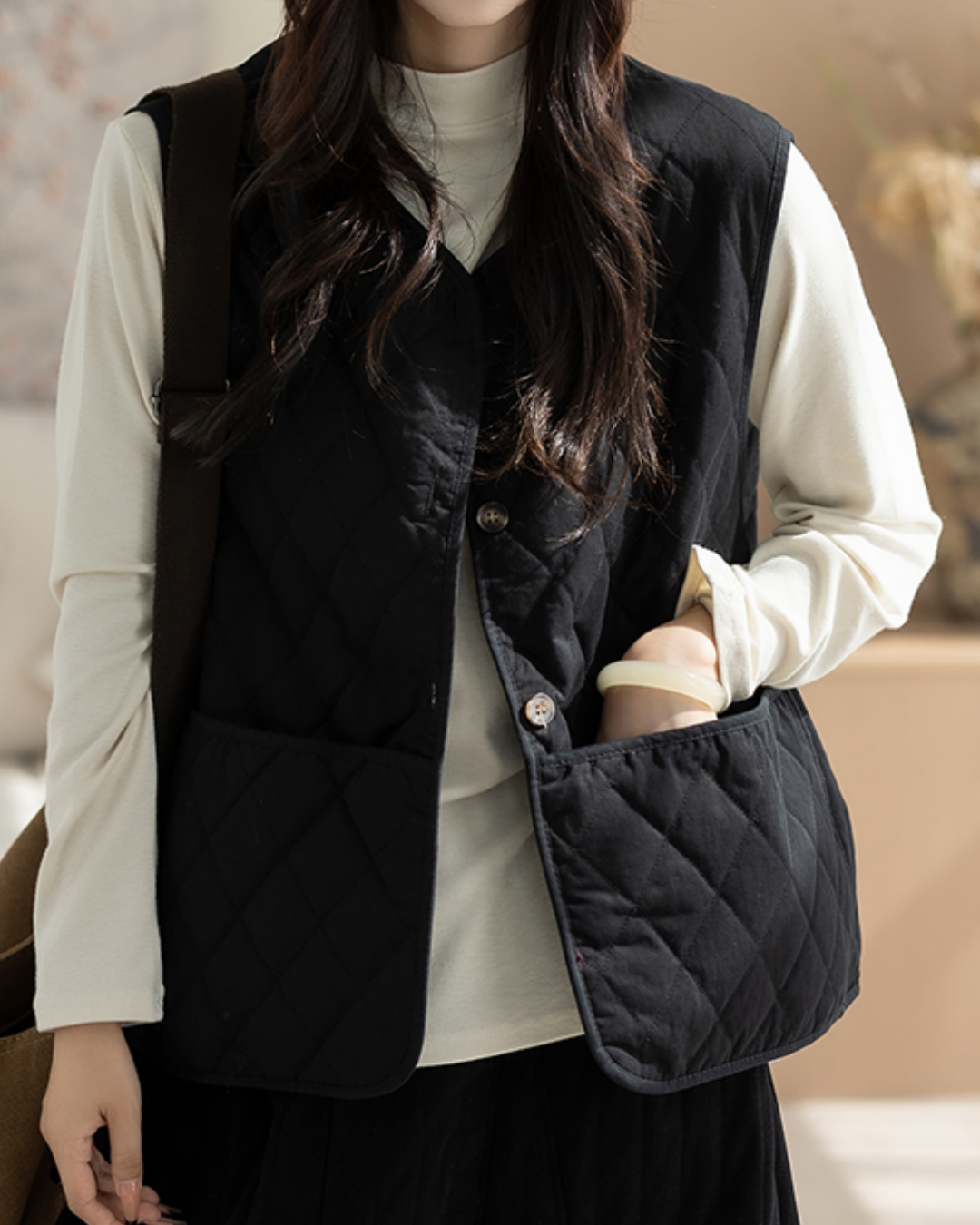 ダイヤチェックビッグポケットキルティングベスト 2787 – relaloop