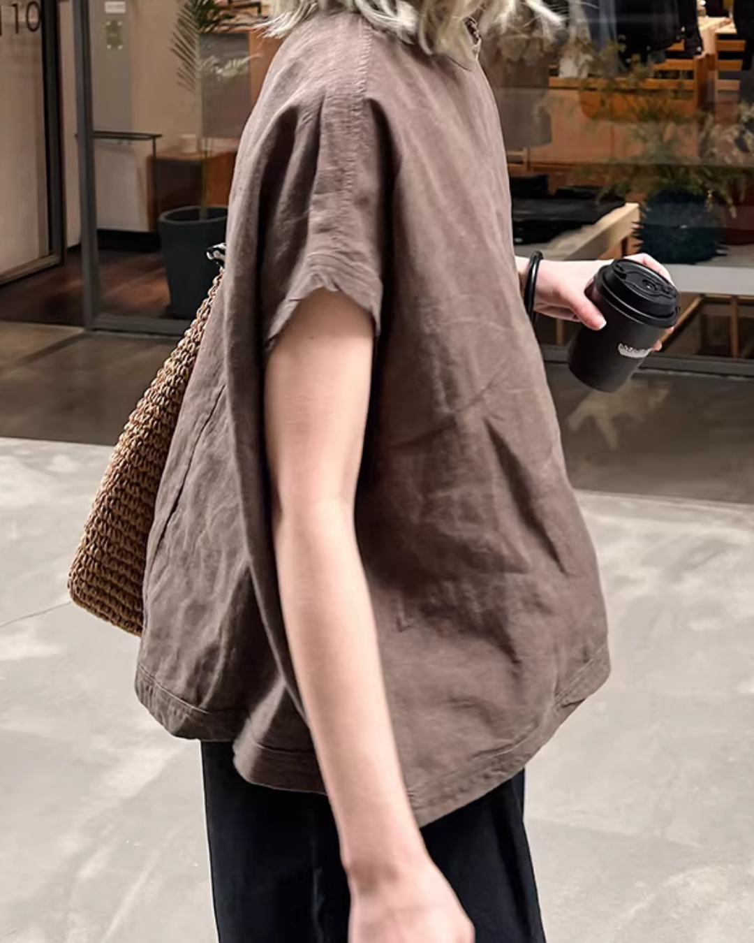 ワイドシルエットスタンドカラーカットソー 2818