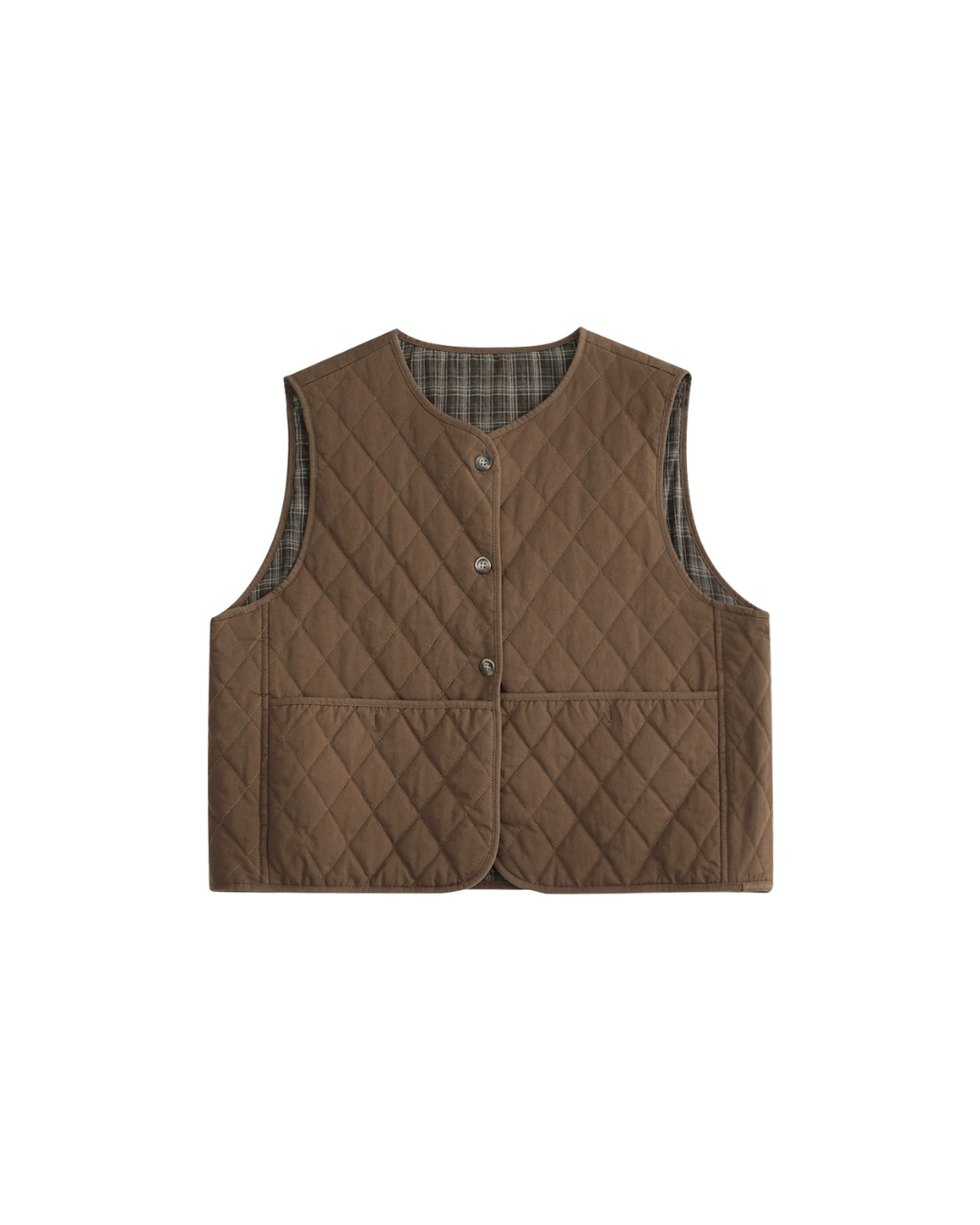 ダイヤチェックビッグポケットキルティングベスト 2787 – relaloop