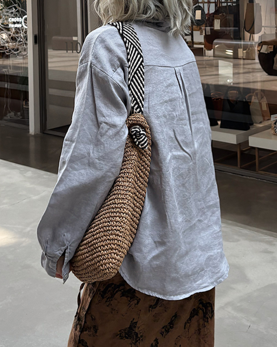 ナチュラルファブリックポロロングシャツ 2720