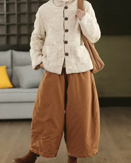 ビッグポケットキルティングワイドパンツ 2777